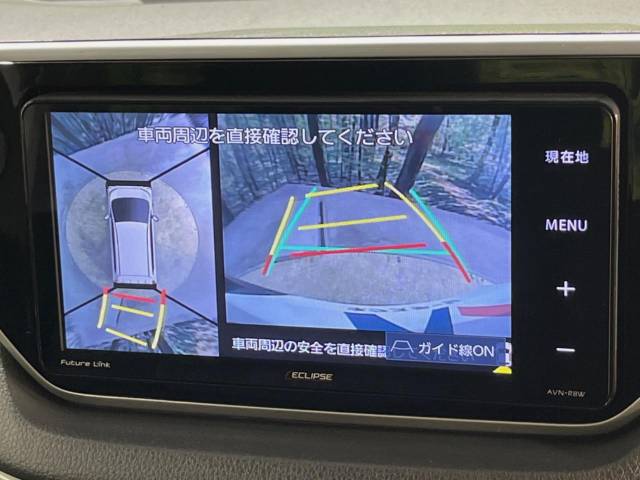 【パノラマモニター】専用のカメラにより、上から見下ろしたような視点で３６０度クルマの周囲を確認することができます☆死角部分も確認しやすく、狭い場所での切り返しや駐車もスムーズに行えます。