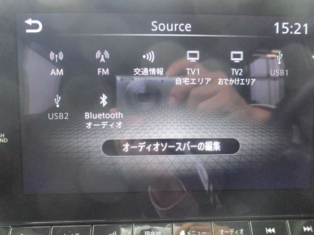 オーディオ機能も充実しています。フルセグTV、Bluetooth対応。