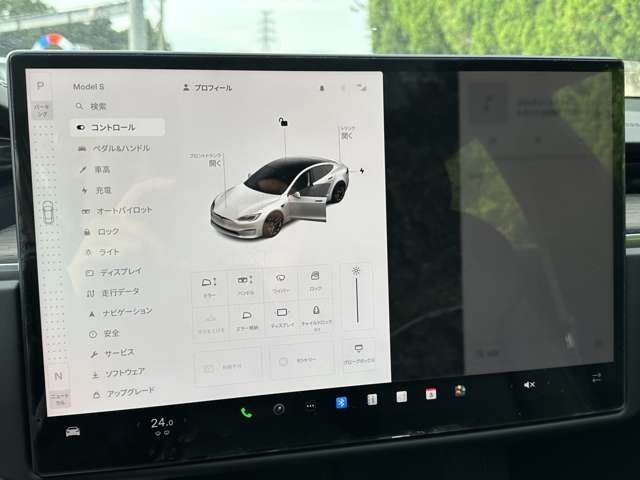 テスラ モデルS Model S ガラスルーフ LED ヨークステア OP21AW 鹿児島県の詳細画像 その18