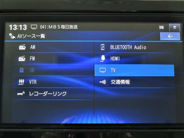 大画面フルセグＴＶ内蔵ナビゲーション☆Bluetooth＆HDMIの入力に対応♪