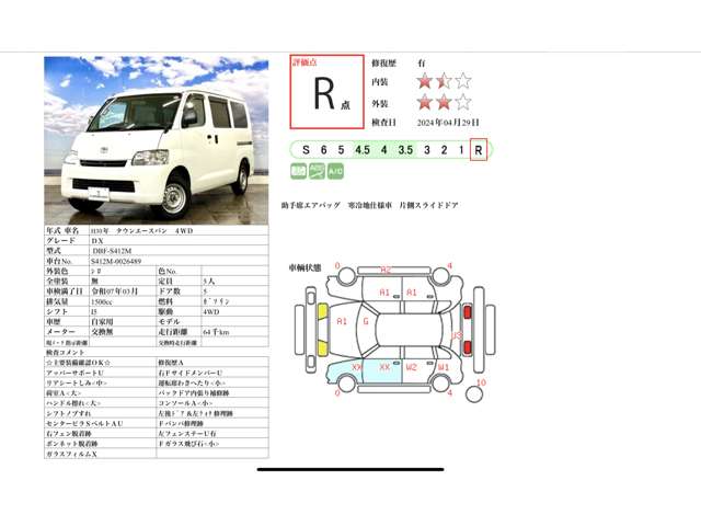 トヨタ タウンエースバン 1.5 DX 4WD 寒冷地仕様/リアフォグ 北海道の詳細画像 その2