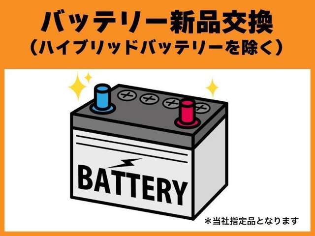 当社指定の新品バッテリーに交換致します。