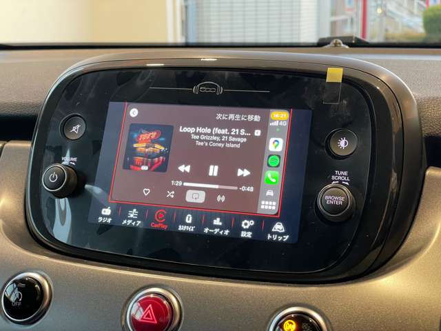 フィアット 500X スポーツ 当店デモカー Bカメラ Carplay Bluetooth 東京都の詳細画像 その7