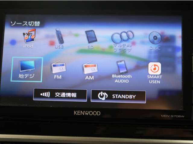 メモリーナビゲーション付き（KENWOOD MDV-S706W）TV／CD／DVD／Bluetoothなど付いており快適にお乗りいただけます