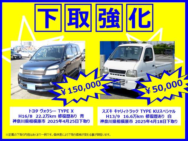 当店は全車両支払総額を表示しております！車検取得費用、税金、諸経費などすべて組み込んだ金額になります。支払総額の詳細内訳につきましては当店までお問合せください。