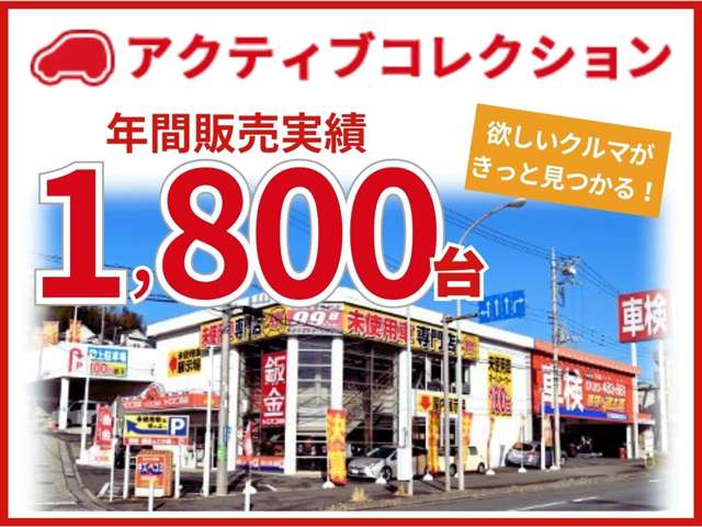 年間販売実績は1800台！お客様にピッタリな１台をご提案いたします。