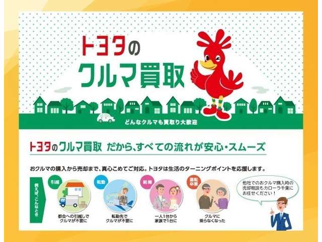 お車の売却もトヨタにお任せください。