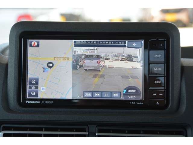 ナビ連動ドライブレコーダー付き！ＨＤ画質で録画した映像をナビの画面で再生、ファイル操作や設定もナビ画面で簡単にできます♪駐車中に振動を検知して自動で録画を開始する「駐車録画モード」搭載です＾＾
