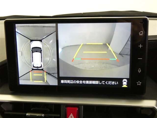 パノラミックビューモニターを装備。クルマを真上から見るように周囲を確認できます。
