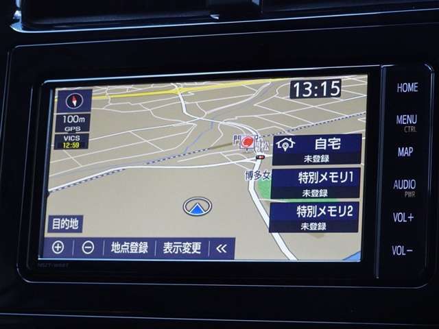 何処へでも行きたい場所へ、安心のトヨタ純正メモリーナビを装備しています。