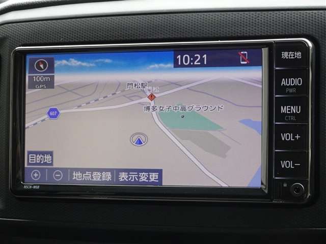 何処へでも行きたい場所へ、安心のトヨタ純正メモリーナビを装備しています。