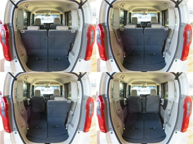 ■荷室■開口部が大きく荷物も積み下ろしなどが使いやすいです。また後部座席を倒すことによってより広くなりますので使い勝手が良く便利です☆