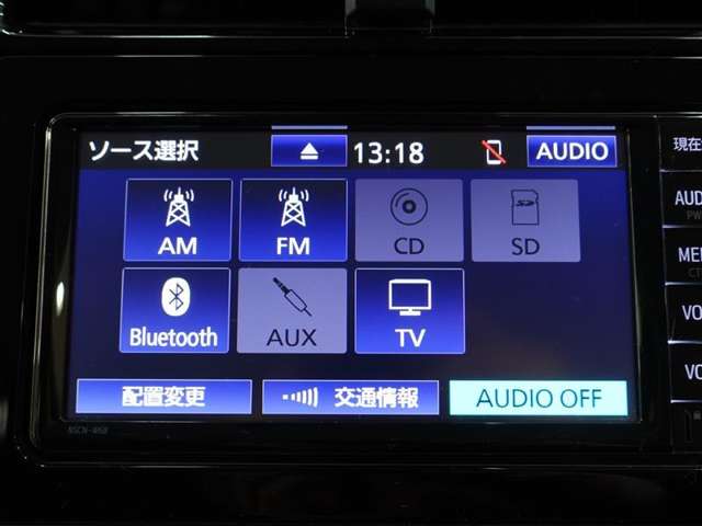 AM/FMチューナー付きとBluetoothでハンズフリー通話可能！