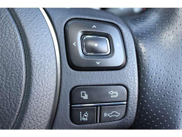ステアリングスイッチが装備されていることで、手元で車両の設定が変えられて安心です。