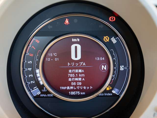 フィアット 500C 60th 50台限定 革シート 16インチAW ドラレコ 静岡県の詳細画像 その9