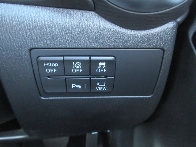 アイドリングストップ、ＬＤＷＳ車線逸脱警報システム、ＤＳＣ横滑り防止装置、パーキングセンサーは運転席のスイッチでオンオフが可能です。カメラビューの切替スイッチも付いています。