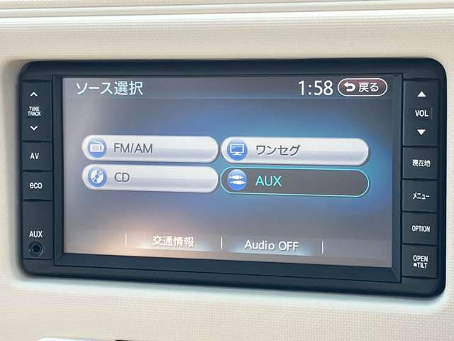 ナビ/TV/CD/AUX/AM/FM/Bモ二ター